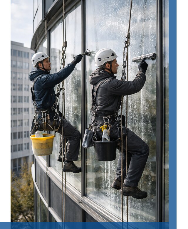 Мойка панорамных окон в Реже от 383 р. заказать у ВЫСОТНИК-Реж