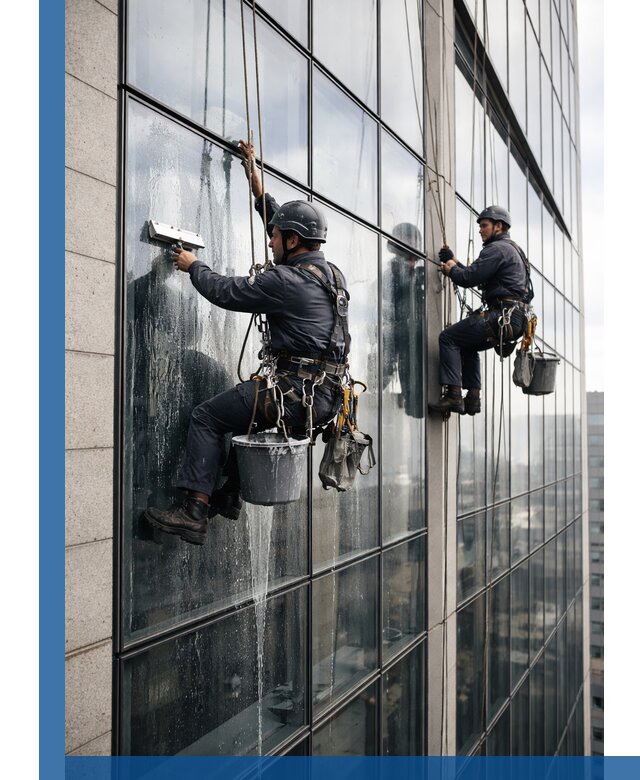 Профессиональная мойка стеклянных фасадов зданий в Реже