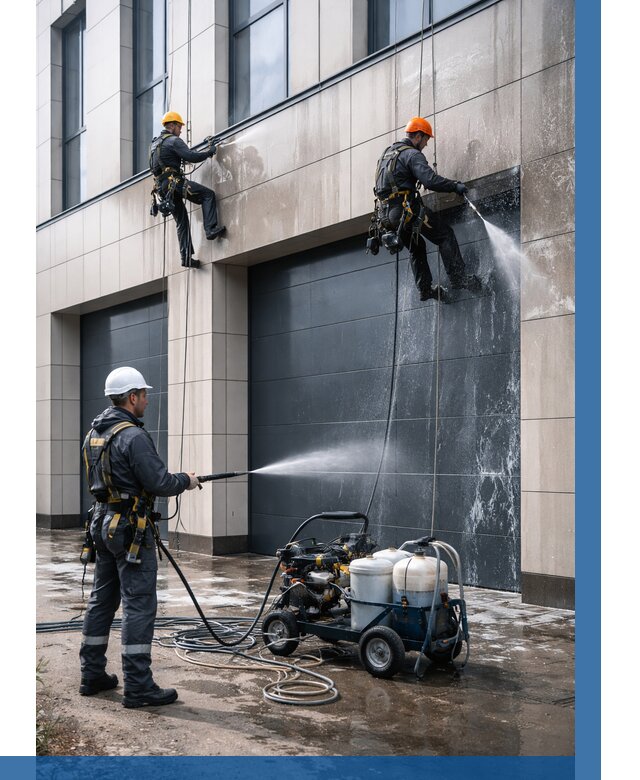 Послестроительная мойка фасада в Реже от 329 р. | ВЫСОТНИК-Реж