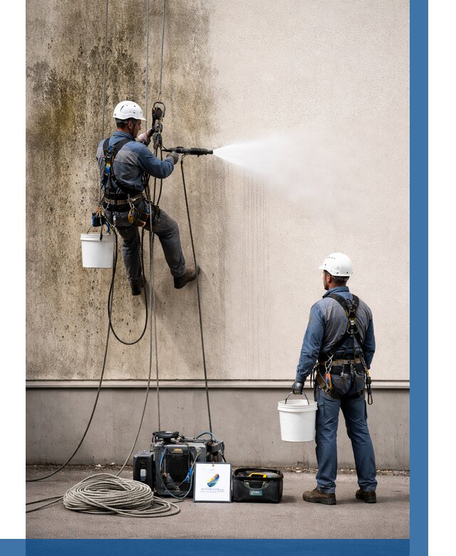 Очистка фасада от плесени в Реже от 329 р. | ВЫСОТНИК-Реж