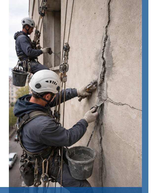 Заделка трещин на фасаде в Реже от 986 р. | ВЫСОТНИК-Реж