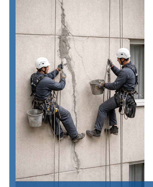 Заделка трещин на фасаде в Реже с гарантийным ремонтом