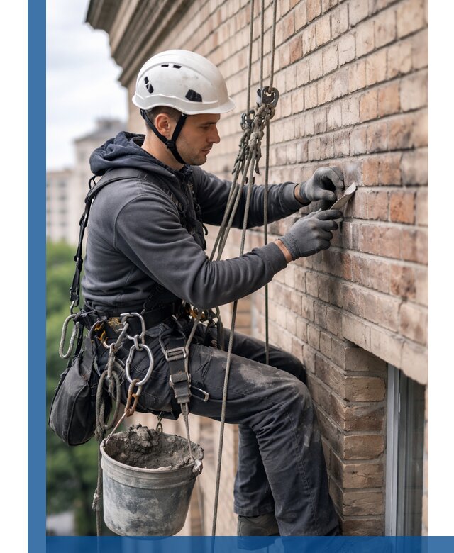 Качественный ремонт кирпичной кладки фасада в Реже с гарантией