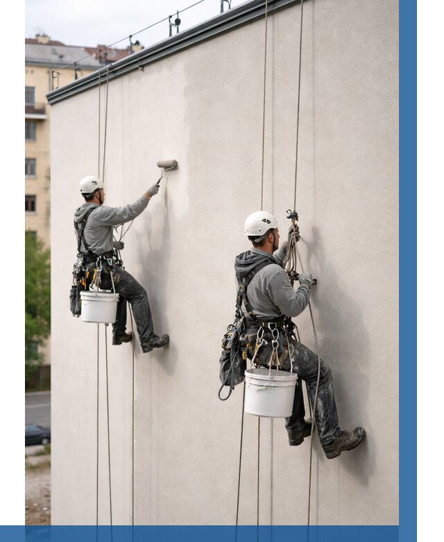 Покраска оштукатуренного фасада в Реже от 350 р. | ВЫСОТНИК-Реж