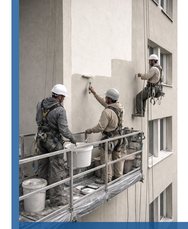 Покраска оштукатуренного фасада в Реже под ключ с гарантией