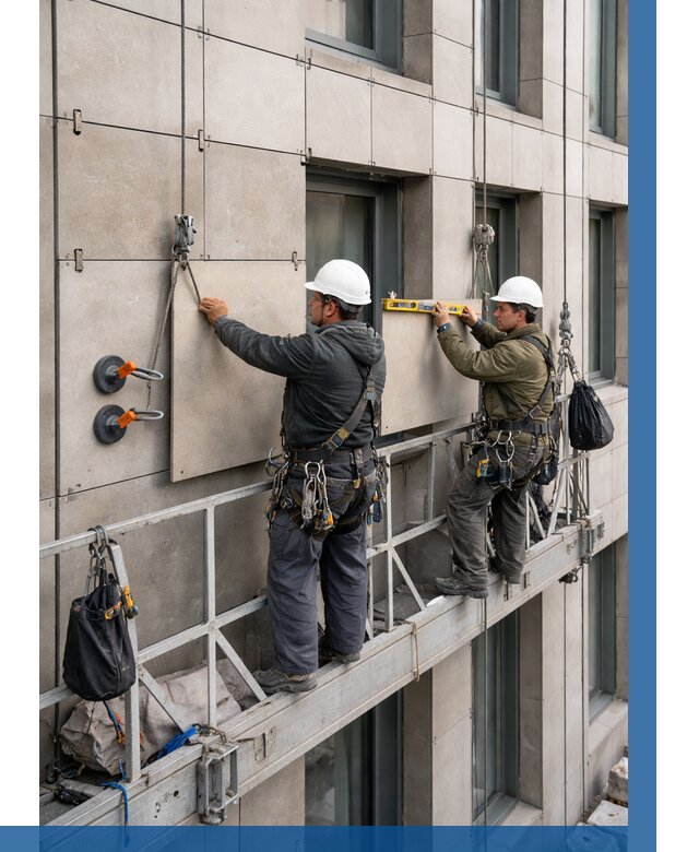 Монтаж керамогранита на фасад в Реже от 2738 р. | ВЫСОТНИК-Реж