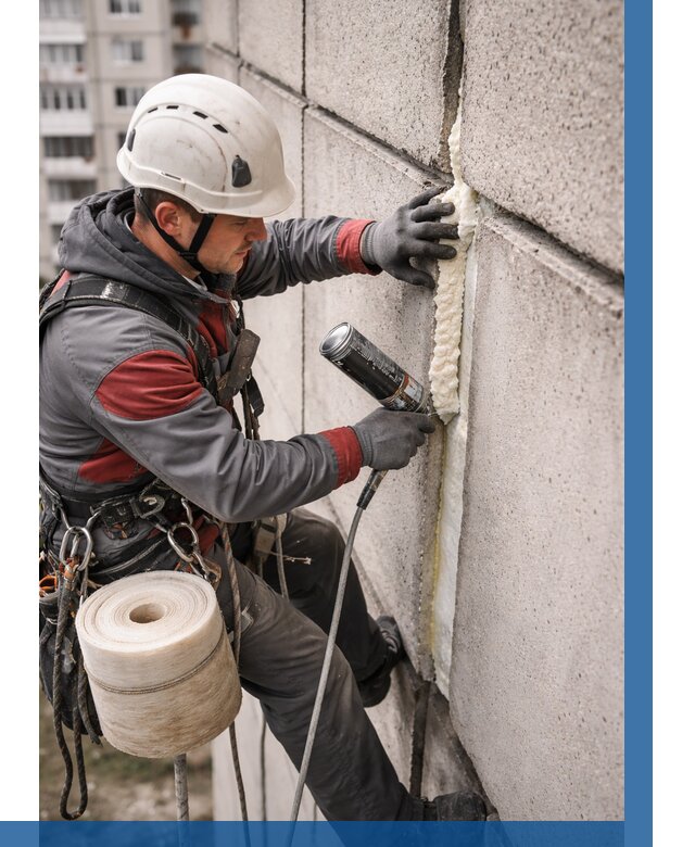 Утепление межпанельных швов в Реже от 767 р. | ВЫСОТНИК-Реж