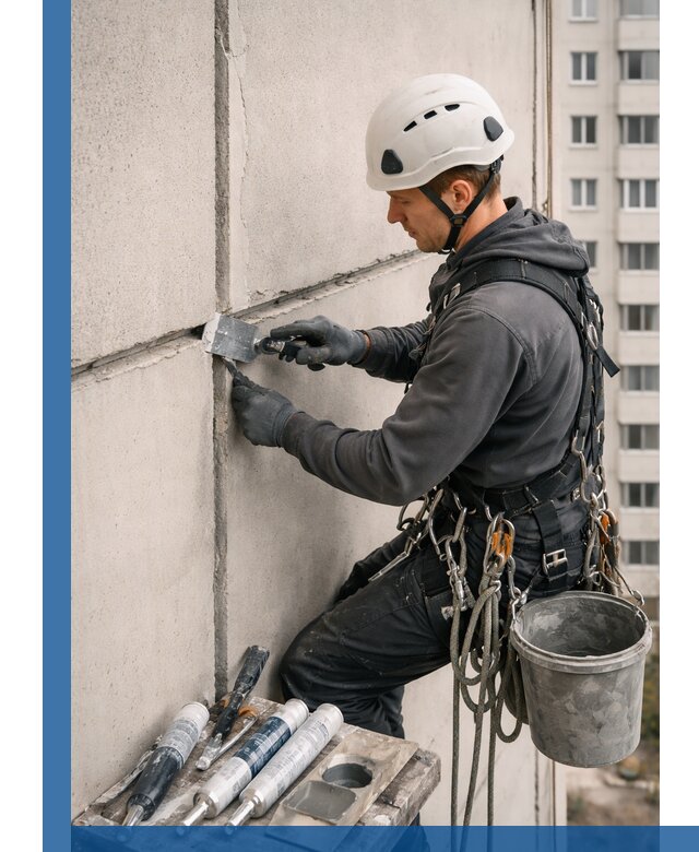 Ремонт межпанельных швов в Реже герметизация и восстановление