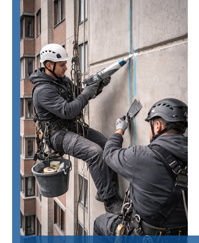 Вторичная герметизация швов фасада и кровли в Реже