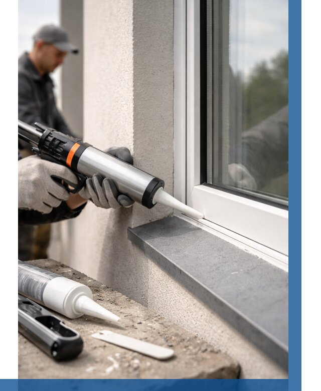 Герметизация монтажных швов окон в Реже от 712 р. | ВЫСОТНИК-Реж