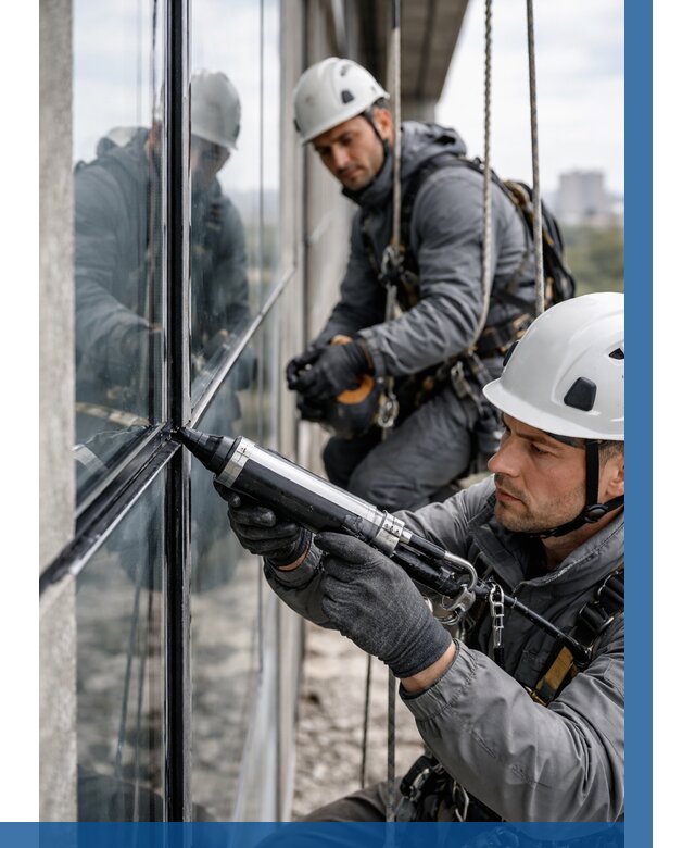 Герметизация витражных швов в Реже от 712 р. | ВЫСОТНИК-Реж