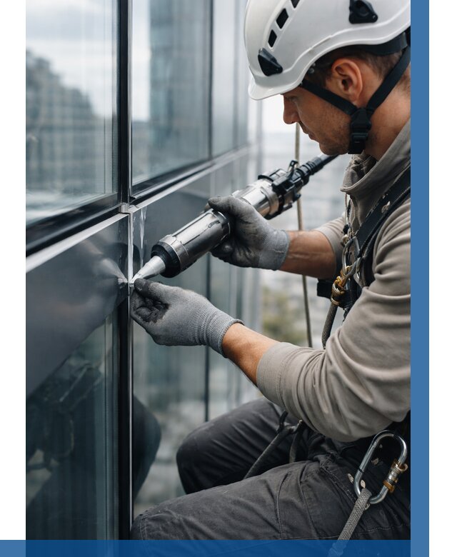 Герметизация стыков витража в Реже от 1314 р. | ВЫСОТНИК-Реж