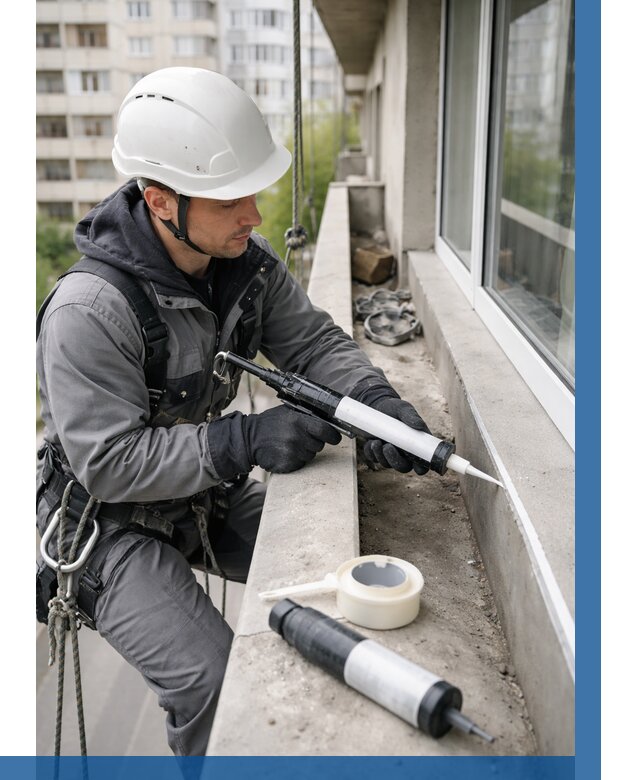 Герметизация швов лоджии в Реже от 4929 р. | ВЫСОТНИК-Реж