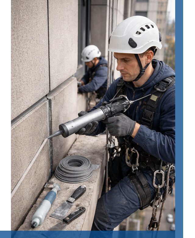 Герметизация деформационных швов фасада в Реже от 767 | ВЫСОТНИК-Реж