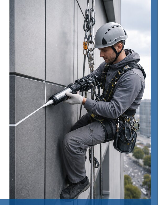 Герметизация стыков фасадных панелей в Реже от 7119 р.| ВЫСОТНИК-Реж