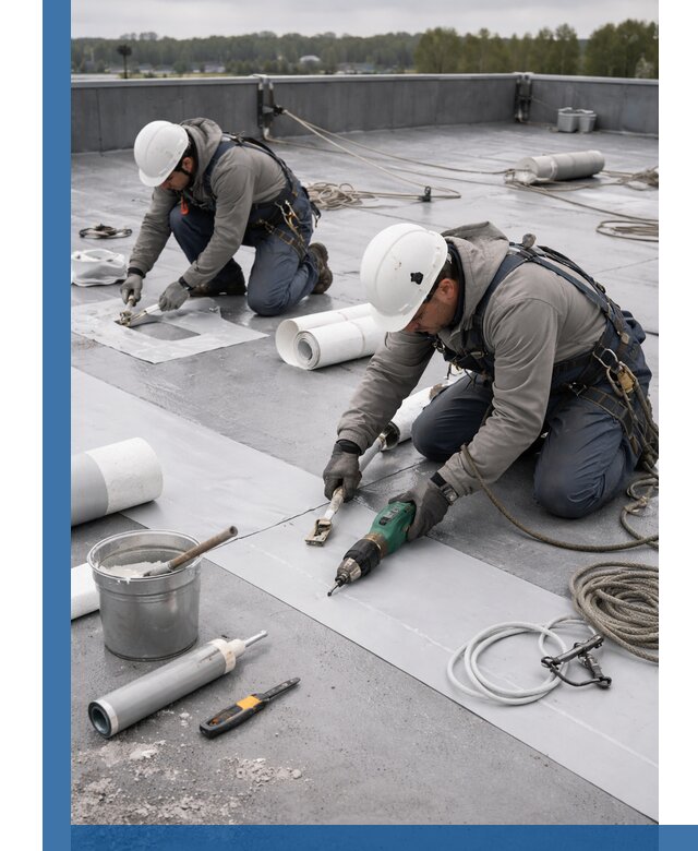 Ремонт мембранной кровли в Реже качественно и с гарантией