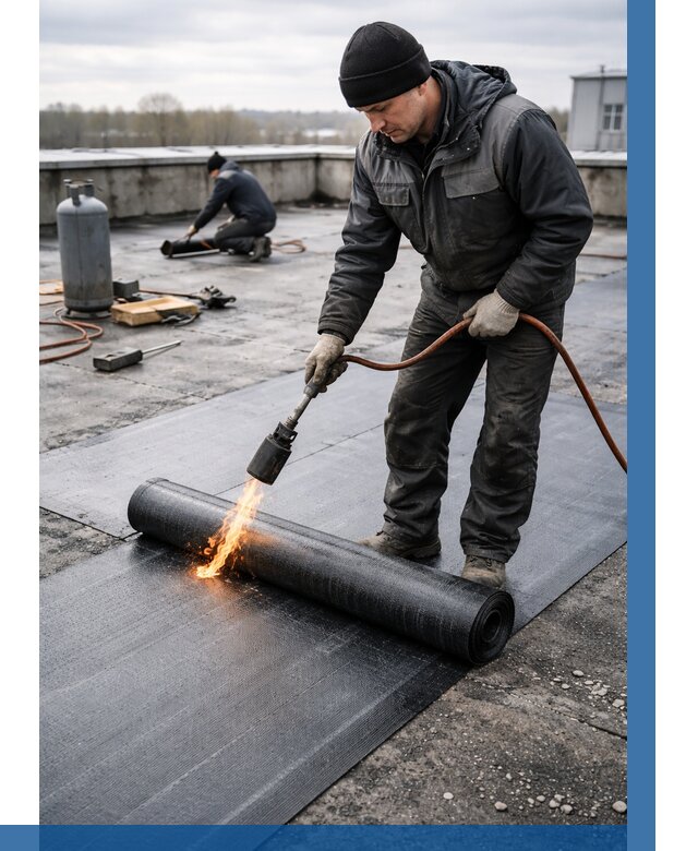 Ремонт наплавляемой кровли в Реже от 767 р. | ВЫСОТНИК-Реж