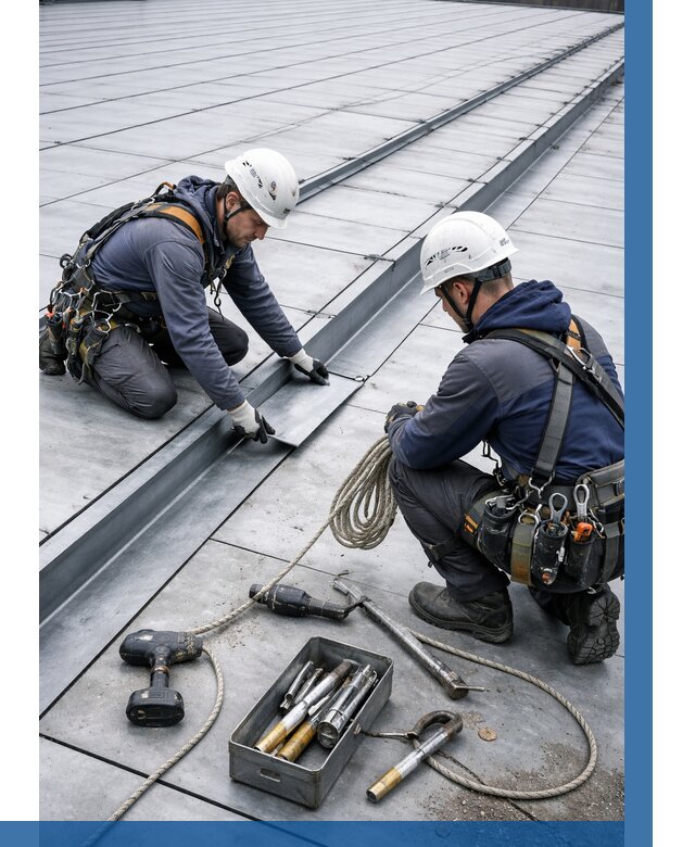 Ремонт фальцевой кровли в Реже от 767 р. | ВЫСОТНИК-Реж