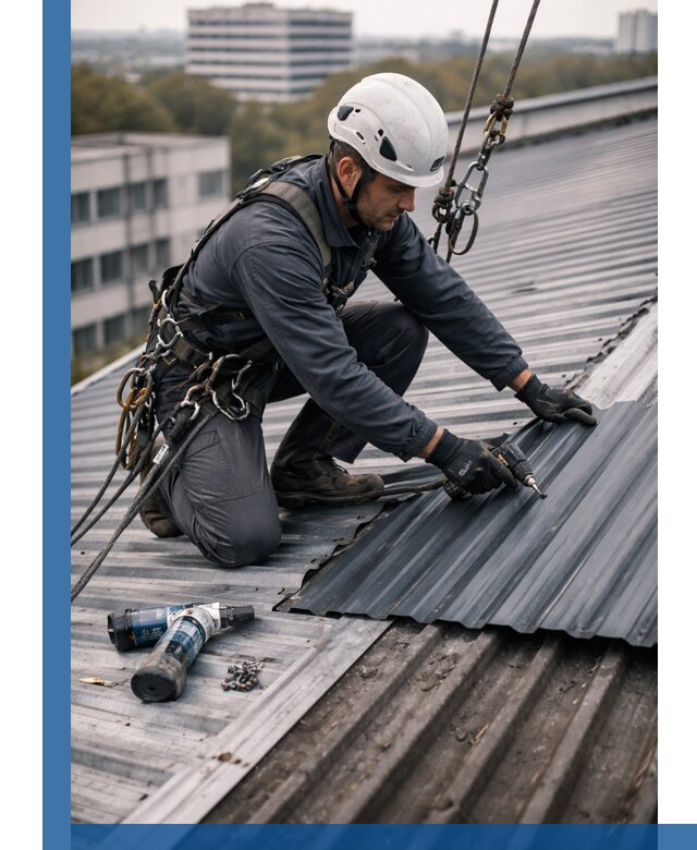 Ремонт профнастила на кровле в Реже, работы под ключ