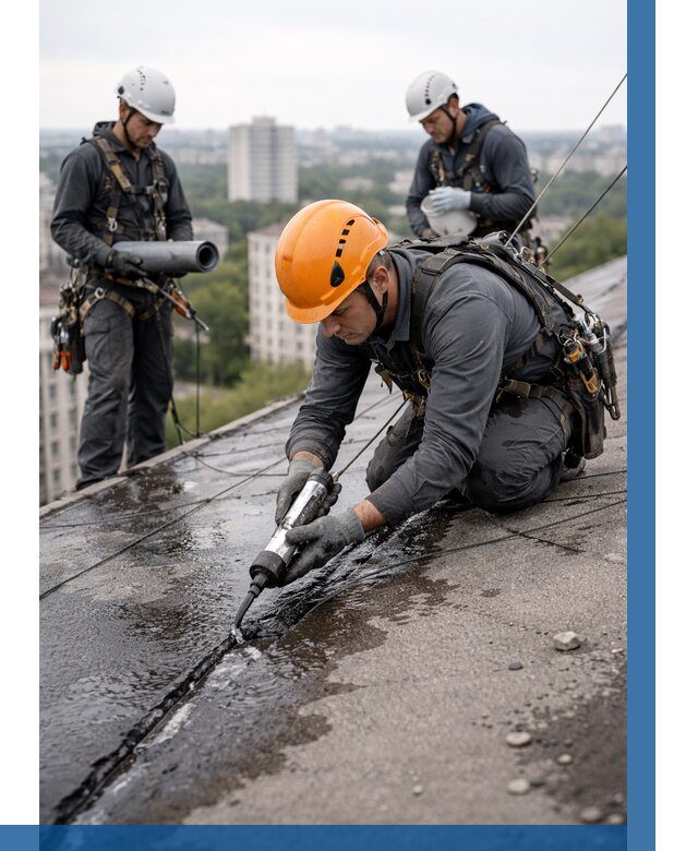 Устранение протечек кровли в Реже от 13144 р. | ВЫСОТНИК-Реж