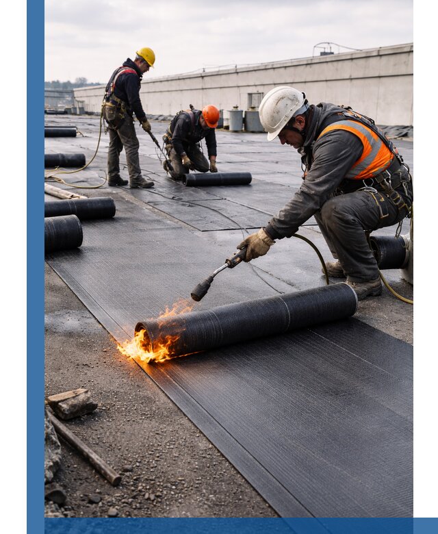 Монтаж наплавляемой кровли в Реже профессионально