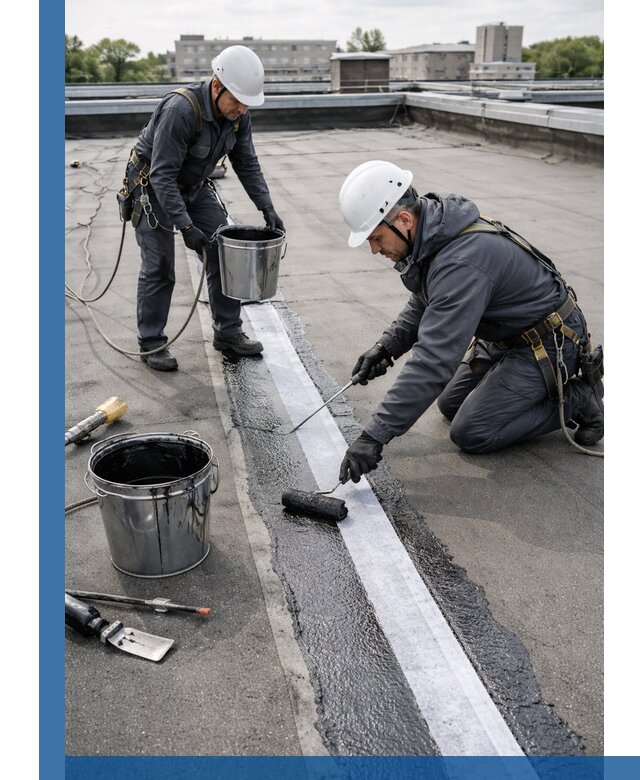 Гидроизоляция кровли мастикой в Реже надежная защита