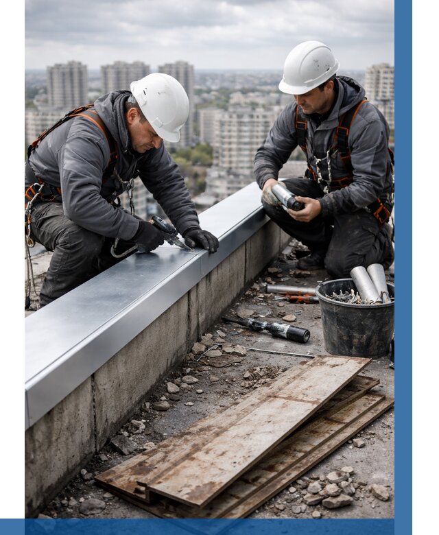 Замена парапетных крышек под ключ в Реже от 1314 р. | ВЫСОТНИК-Реж