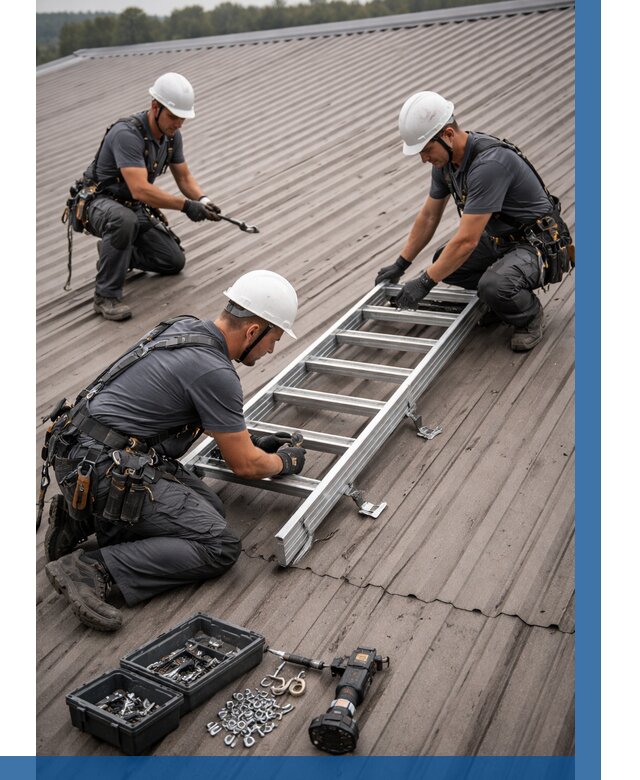 Монтаж кровельной лестницы в Реже от 4929 р. | ВЫСОТНИК-Реж