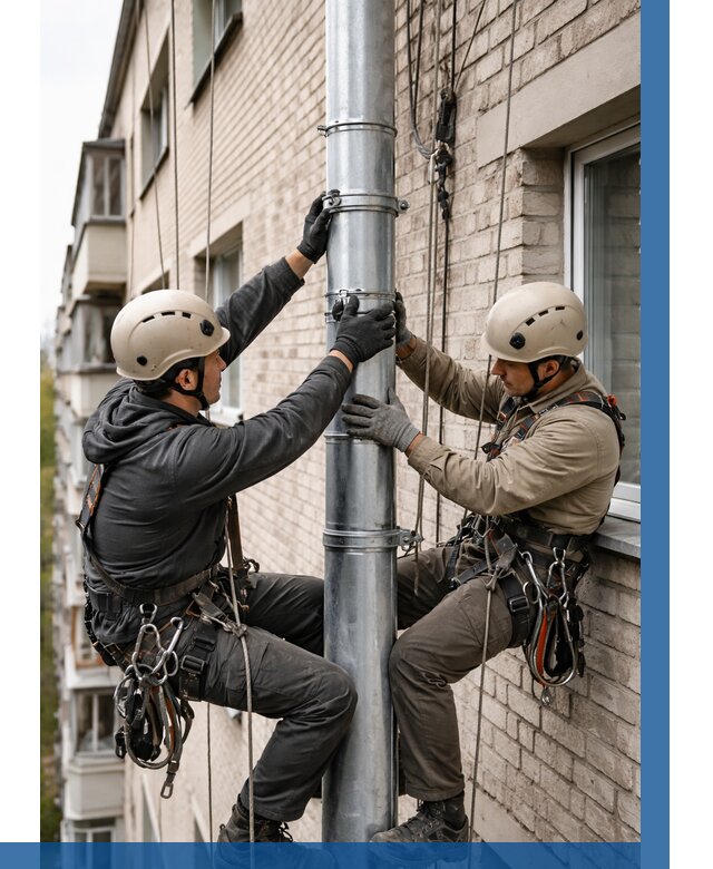 Замена водосточных труб в Реже от 7119 р. | ВЫСОТНИК-Реж