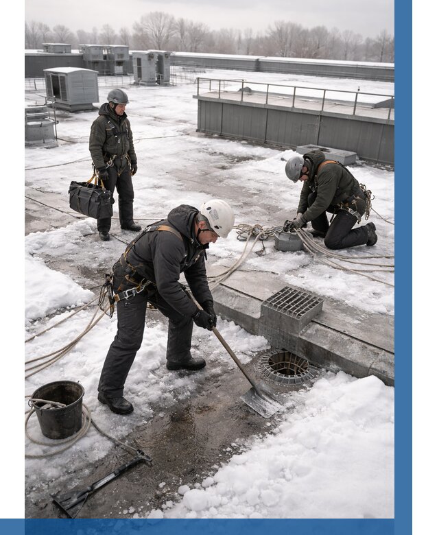 Абонентское обслуживание кровли зимой в Реже от 8762 р. | ВЫСОТНИК-Реж