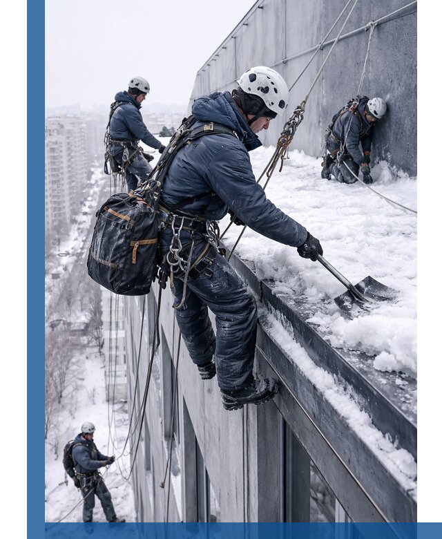 Абонентское обслуживание кровли зимой в Реже регулярный уход