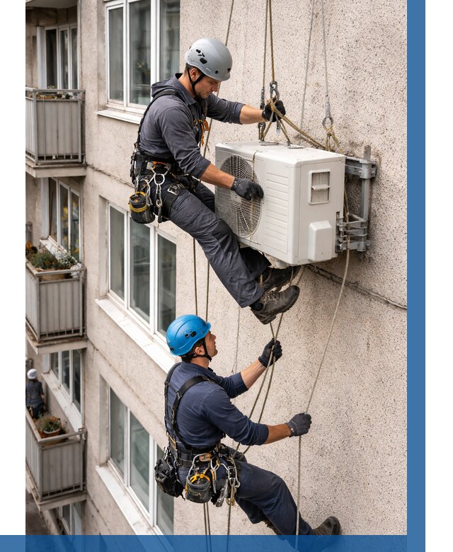 Перенос внешнего блока кондиционера в Реже от 9858 р.| ВЫСОТНИК-Реж