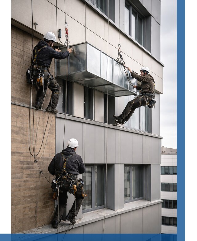 Монтаж воздуховодов на фасаде в Реже от 1643 р. | ВЫСОТНИК-Реж