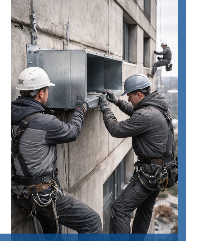 Монтаж вентиляционных коробов в Реже от 3286 р. | ВЫСОТНИК-Реж