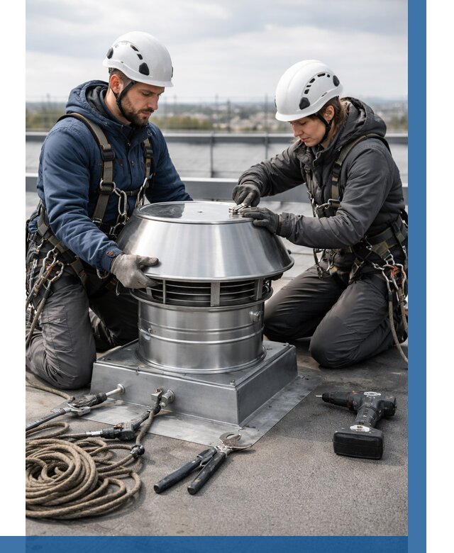 Установка дефлекторов на кровле в Реже от 4929 р. | ВЫСОТНИК-Реж