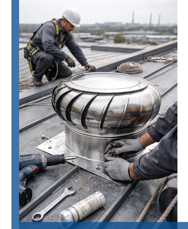 Установка дефлекторов на кровле в Реже профессионально