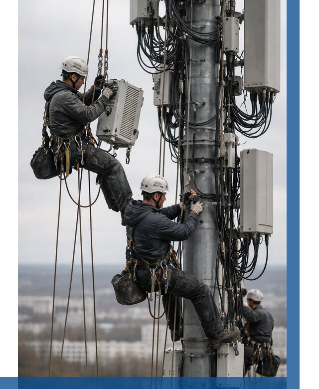 Монтаж оборудования связи на мачте в Реже от 8215 р. | ВЫСОТНИК-Реж