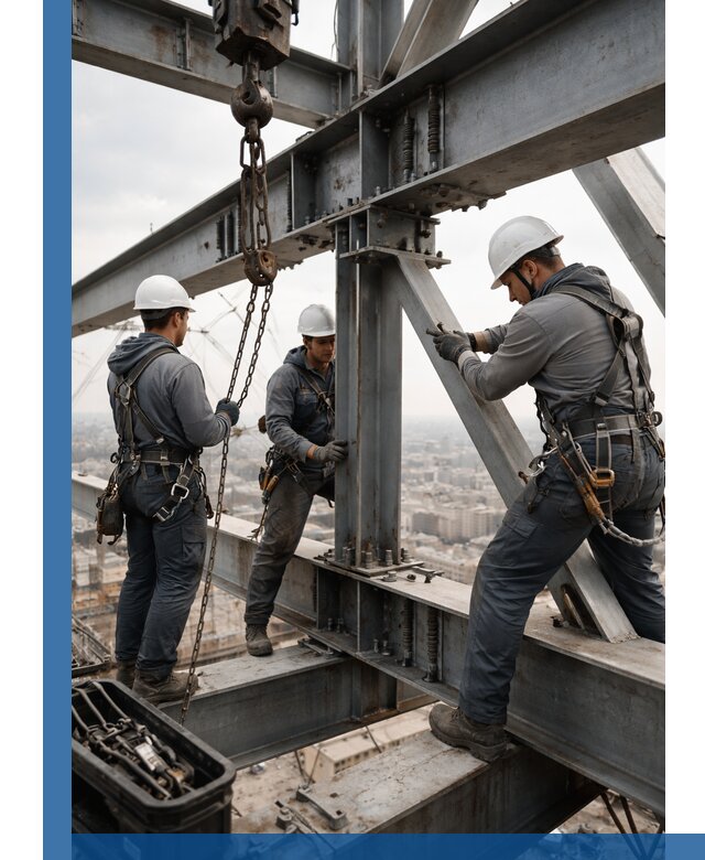 Профессиональный монтаж металлоконструкций на высоте в Реже