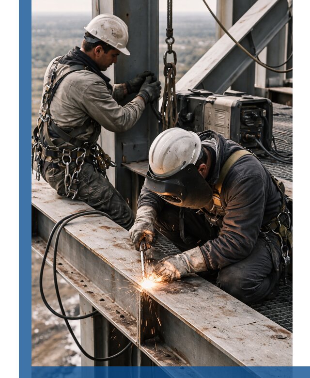 Высотные сварочные работы в Реже для промышленных объектов