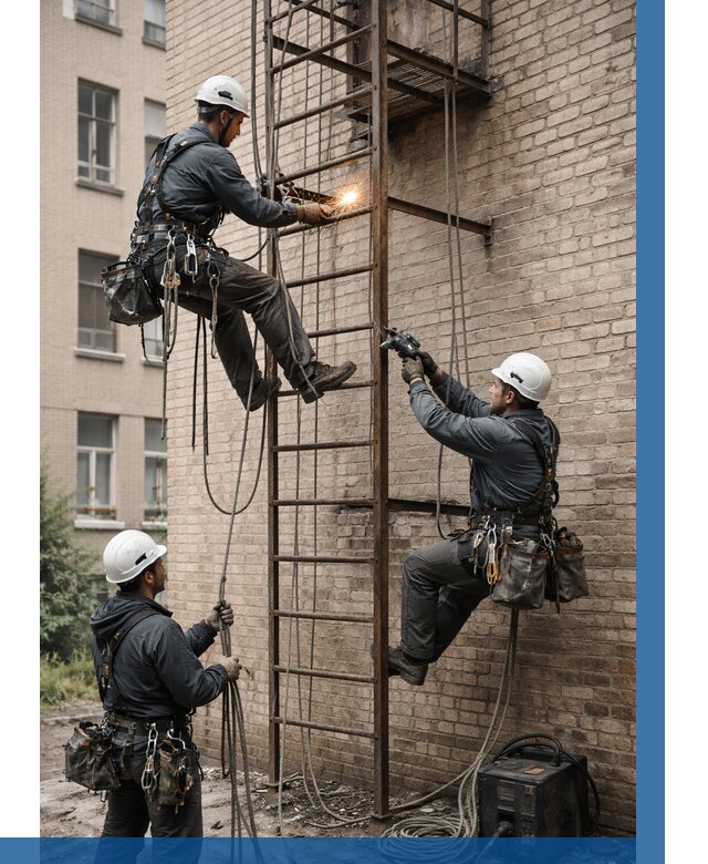 Ремонт пожарной лестницы в Реже от 8215 р. | ВЫСОТНИК-Реж