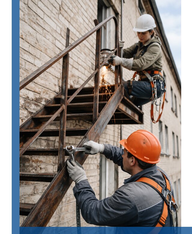 Ремонт и восстановление пожарных лестниц с выездом в Реже