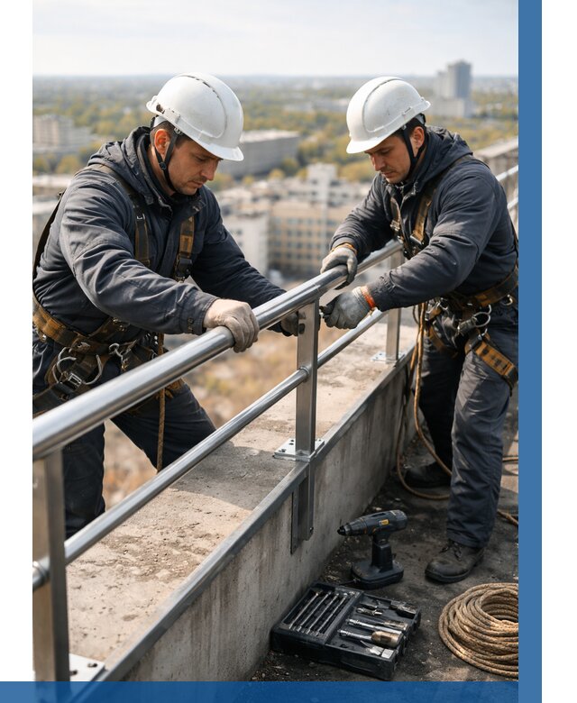 Монтаж перил на высоте в Реже от 2738 р. | ВЫСОТНИК-Реж