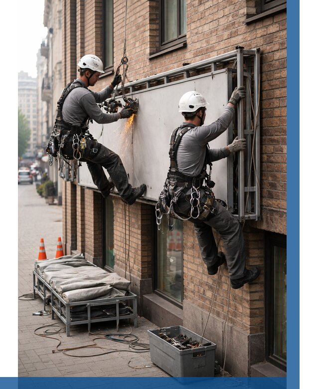 Демонтаж рекламной вывески в Реже от 7119 р. | ВЫСОТНИК-Реж