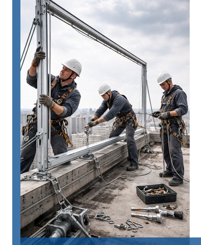 Монтаж крышных рекламных конструкций под ключ в Реже