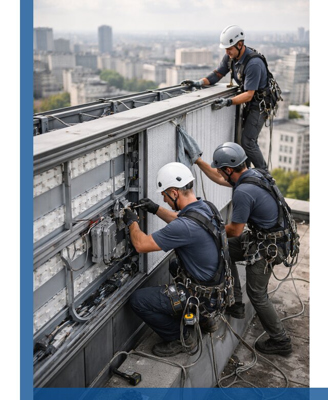 Профессиональное обслуживание крышной рекламы в Реже под ключ