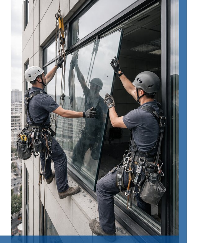 Замена стеклопакетов на высоте в Реже от 6024 р. | ВЫСОТНИК-Реж