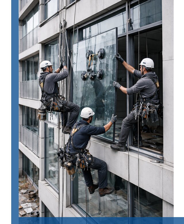 Фасадное остекление и монтаж витражей зданий в Реже под ключ