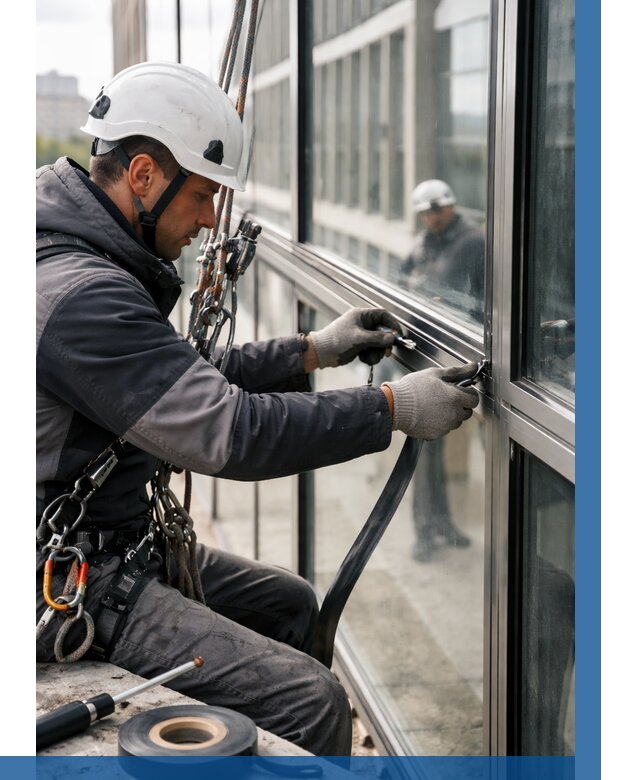 Ремонт витражных конструкций в Реже от 3834 р. | ВЫСОТНИК-Реж