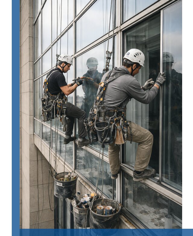 Ремонт витражных конструкций и фасадного остекления в Реже