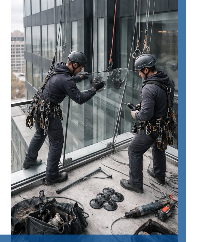 Монтаж стеклянных ограждений в Реже от 2738 р. | ВЫСОТНИК-Реж